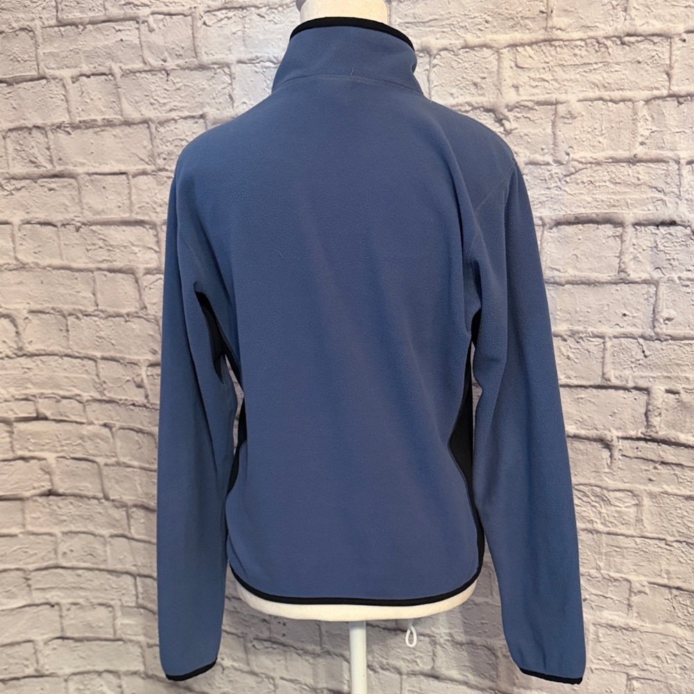 The North Face Women's Blue Fleece Zip Up Medium Jacket with Black Trim - Picture 7 of 12